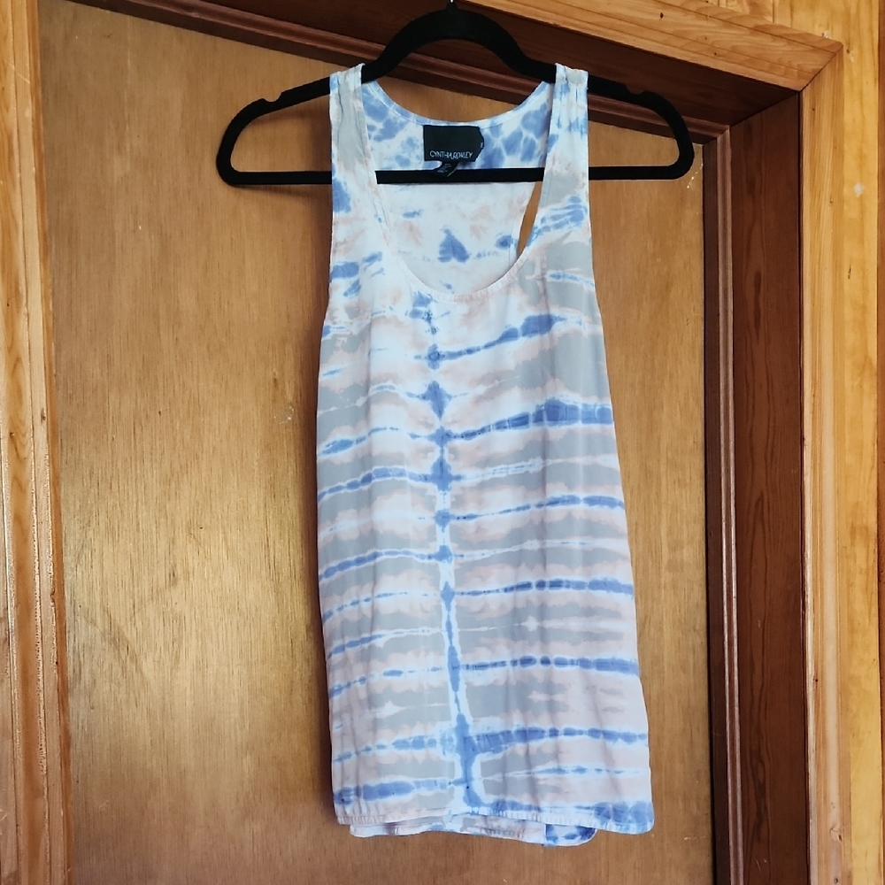 Chico's Blue Tie-Dye Women's Tank Top